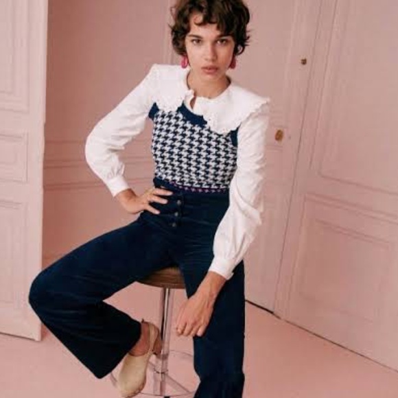 Sezane 'Chuck' Button Front Trousers NWT - Picture 9 of 12